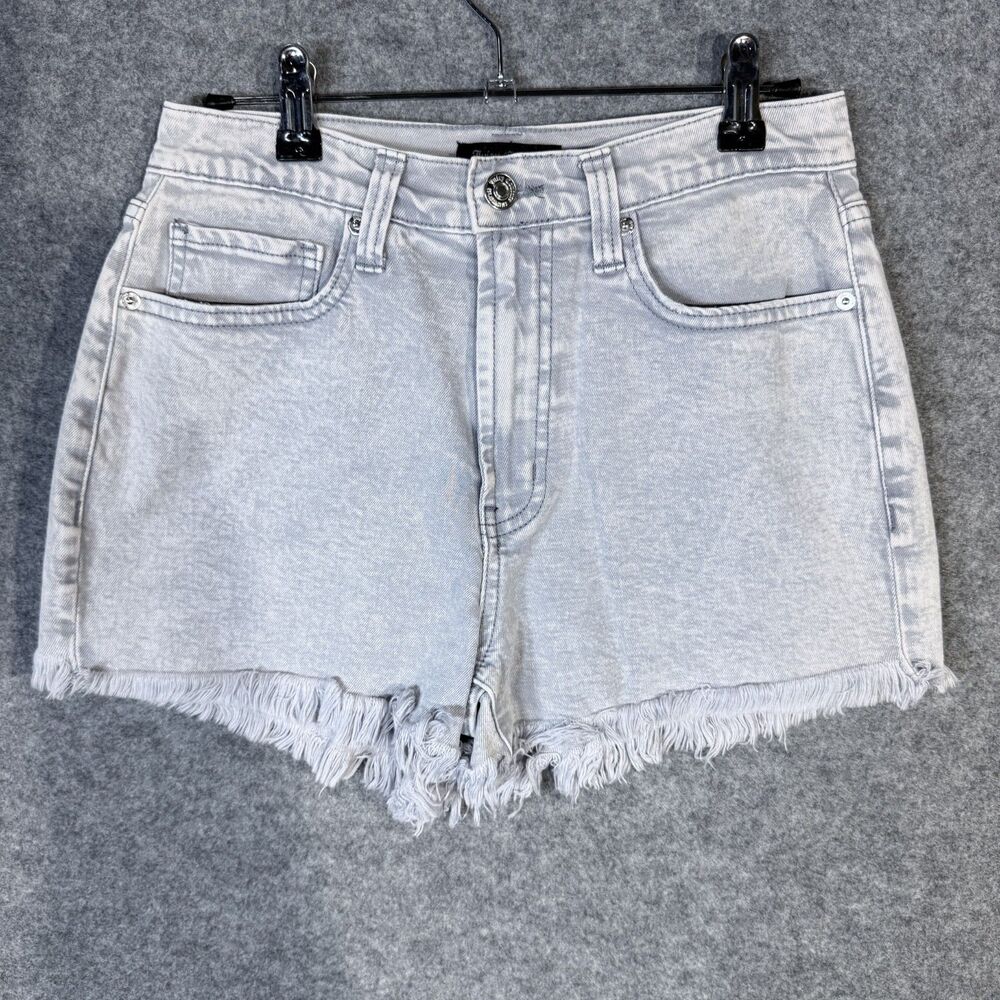 Juicy‎ Couture Light Wash Denim Jean Shorts Fringed Bottom Women's Size 26